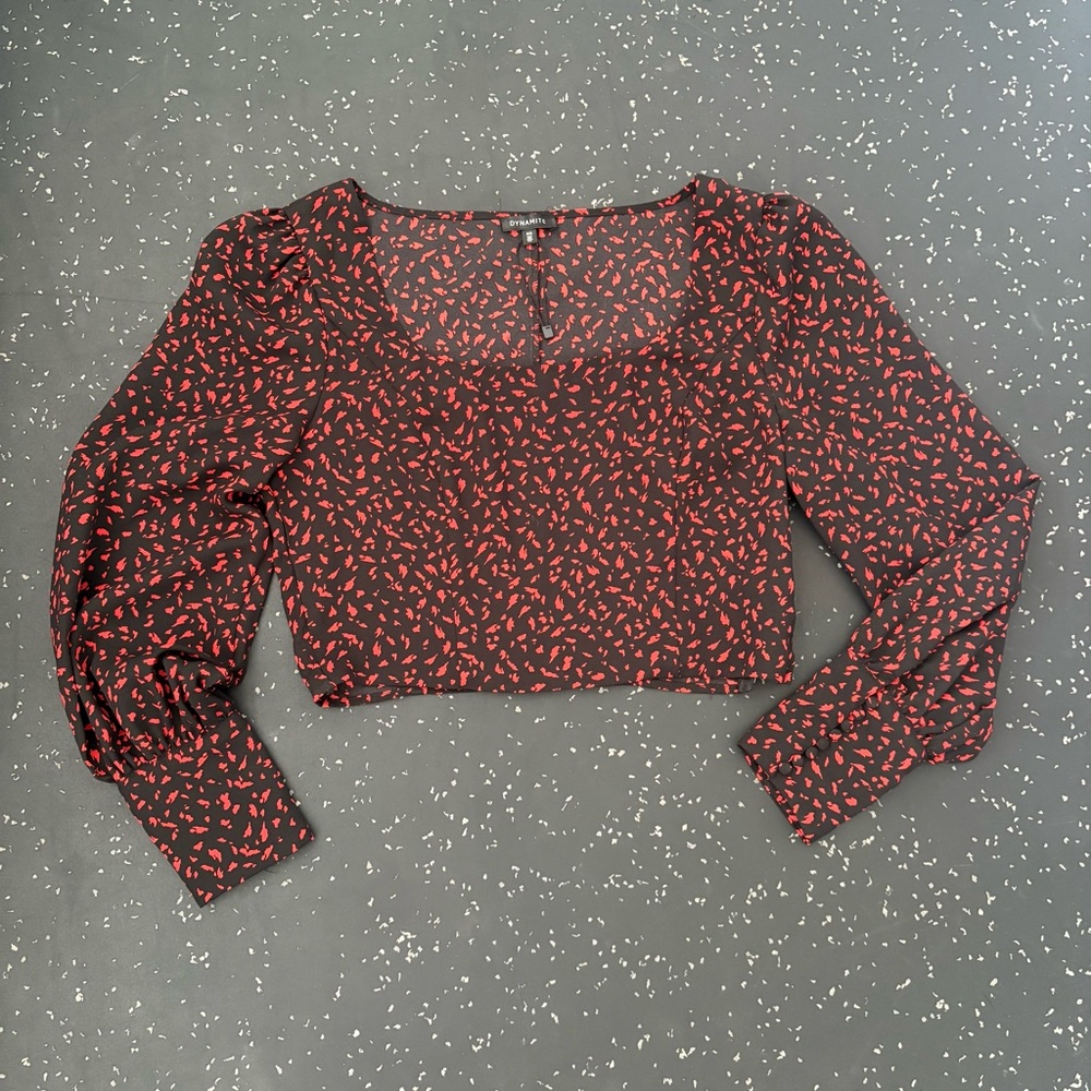 Dynamite Black and Red Blouse